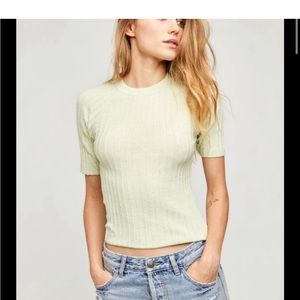 Free People Friday Morning Swit Tee - Sugared Mint Size‎ Large Intimately